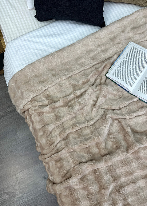 Плед-покривало 200х230 см (+-5см) Soft Night бежевий (87-129) Київ - фото 5