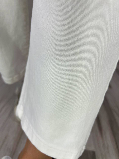 Джинси жіночі A-N 25072 MOM банани талія на резинці з ременем білі, білий, M, M, 77 см, 105 см Київ - фото 5