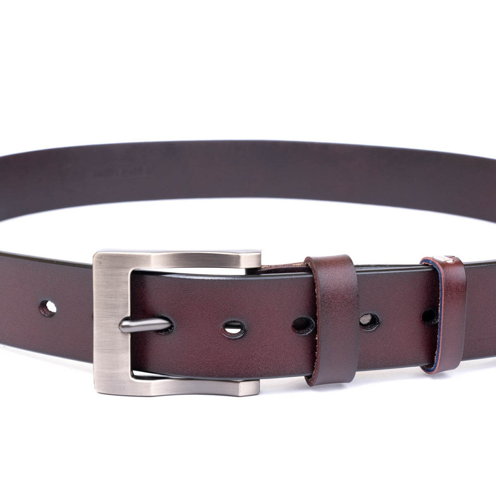 Ремень мужской с классической пряжкой Коричневый (Vintage) Киев - изображение 6