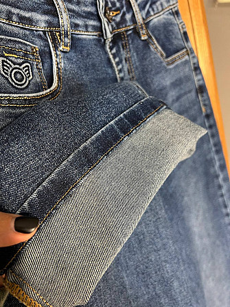 Джинсы женские Dragon 8092 palazzo jeans палаццо ровные от бедра стрейчевые синие, синий, З2, З2, 87 Одесса - изображение 10