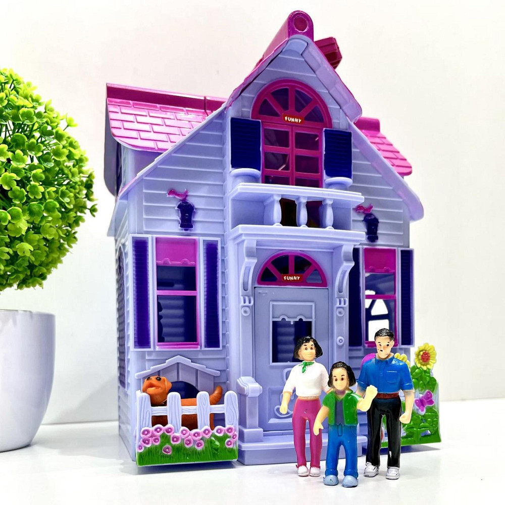 Ляльковий будиночок Limo Toy з фігурками розкладний Ліловий (F611) Чернігів - фото 3