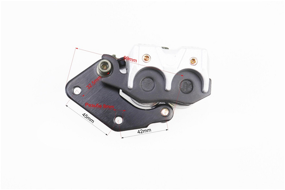 Гальмівний супорт задньої системи (двопоршневий)+колодки ТИП №3.1, сріблястий Київ - фото 4