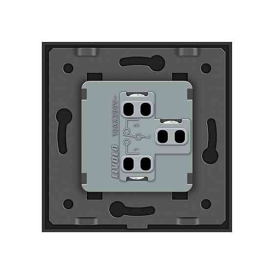 LIVOLO Вимикач універсальний 1-клавішний LIVOLO чорний матовий скло 250В 10А Коломия