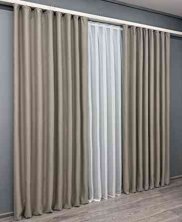 Комплект готовых штор VR-Textil Bagema Rvs № 1896ш Серо-бежевый 200х290 см 2 шт (32-267) Киев
