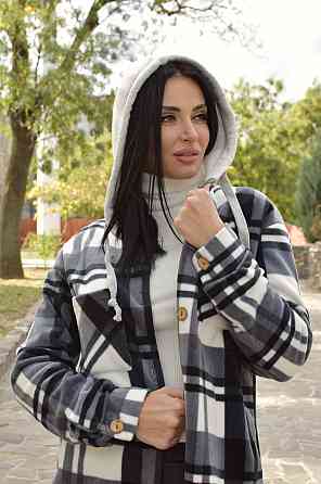 Жіноча тепла флісова сорочка "Delta" оптом | Норма 42-44, Графіт Київ