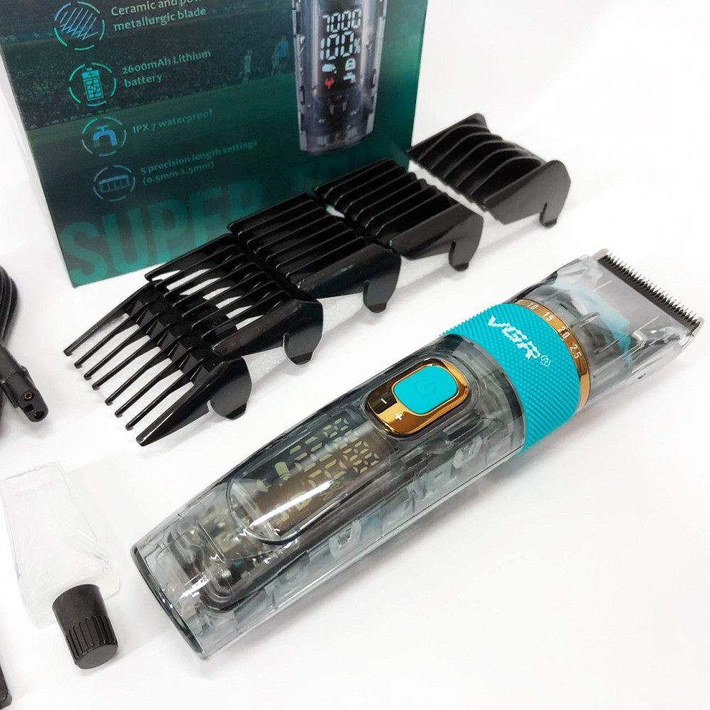 Машинка для стрижки на акумуляторі VGR V-695, Машинка для стрижки волосся з регульованою довжиною QX-12 Львів - фото 14