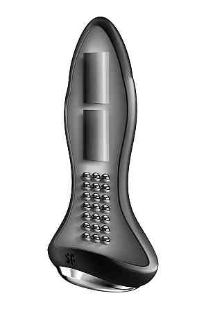 Анальна смарт-вібропробка із перлинним масажем Satisfyer Rotator Plug 1+ Black Sex Aura Київ
