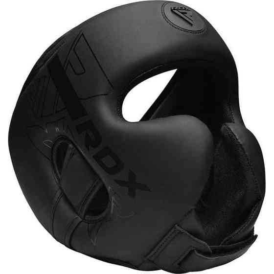 Боксерський шолом RDX F6 KARA Matte Black S (капа в комплекті) Каменское
