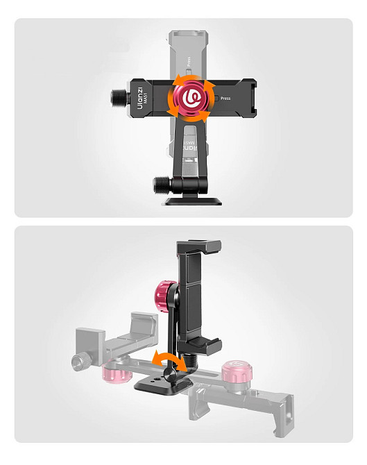 Держатель для телефона на штатив с наклоном и поворотом быстросъемный Uka Ulanzi MA51 Киев - изображение 2
