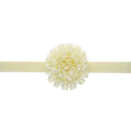 Бежева пов'язка для дітей на голову - розмір універсальний (на резинці), квітка 7см Київ