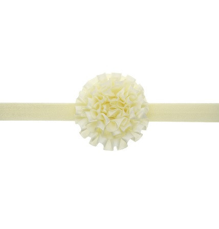 Бежева пов'язка для дітей на голову - розмір універсальний (на резинці), квітка 7см Київ - фото 1