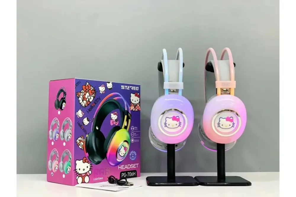 Наушники накладные беспроводные PG-706H с LED Коломыя - изображение 1