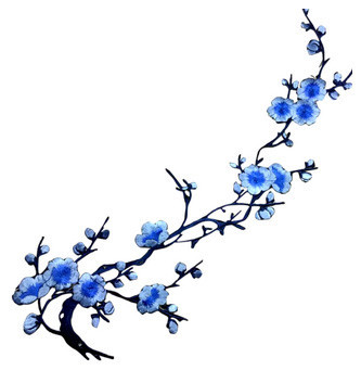 Аппликация на одежду голубая Сакура Киев - изображение 1