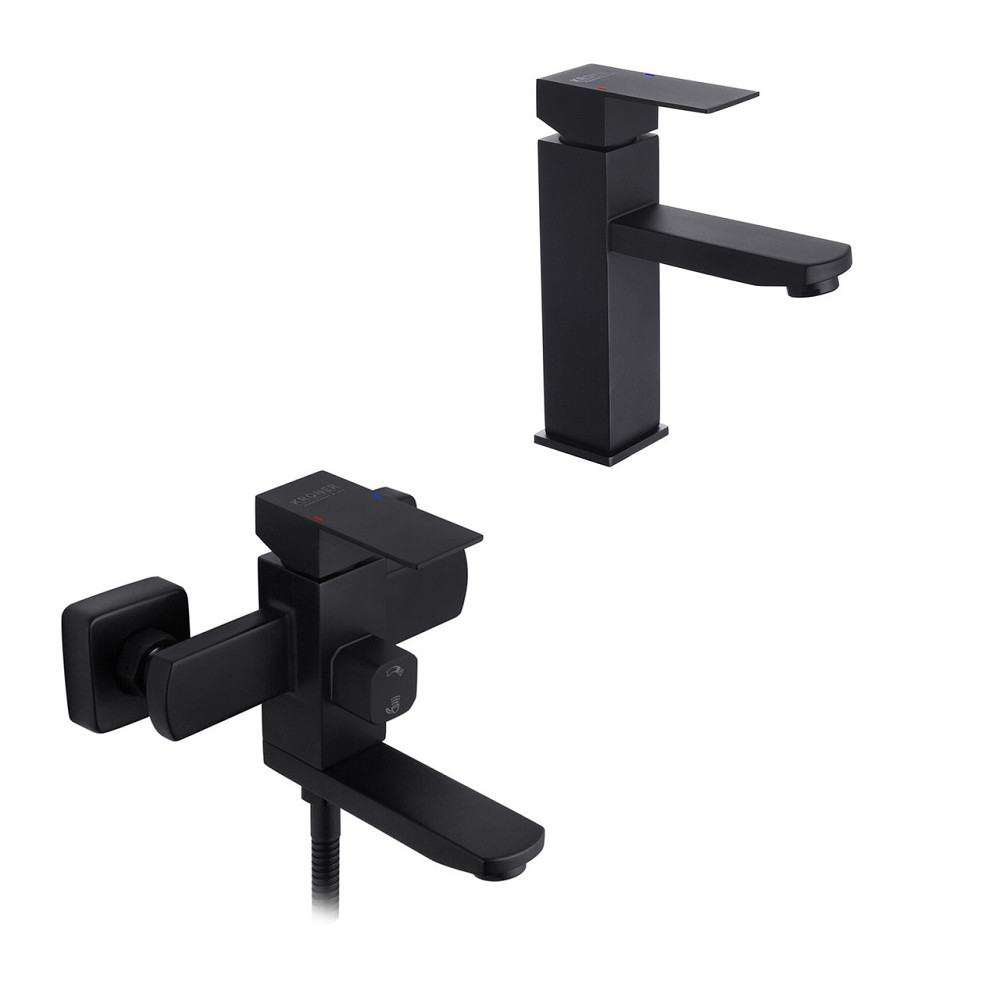 Набор смесителей Edelstahl Kubus-SCH010 + смеситель Edelstahl Kubus-SCH060 Киев - изображение 1