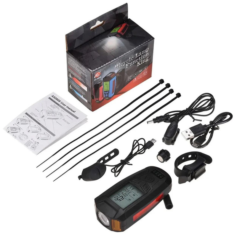 Вело фара с сигналом и велокомпьютером DEN-072 Feel Fit Бровары - изображение 7