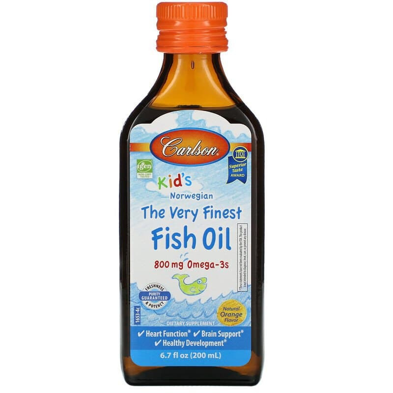 Рыбий жир жидкий для детей (Fish oil) 200 мл со вкусом апельсина Київ - фото 1