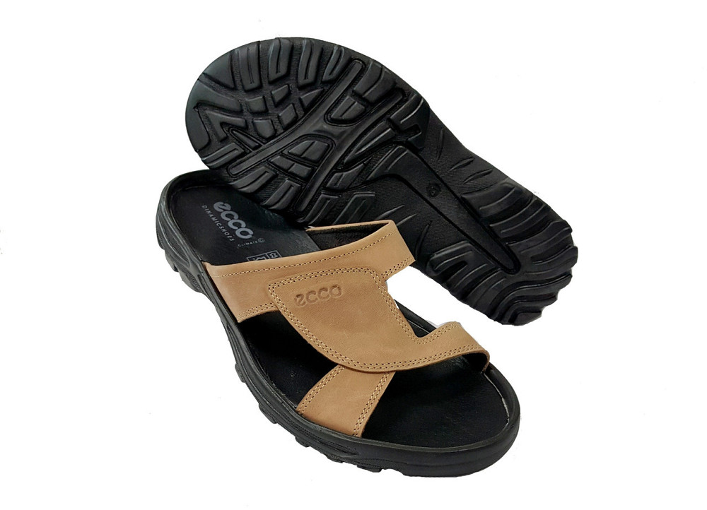 Мужские кожаные шлепки производство Польши 44 Киев - изображение 1