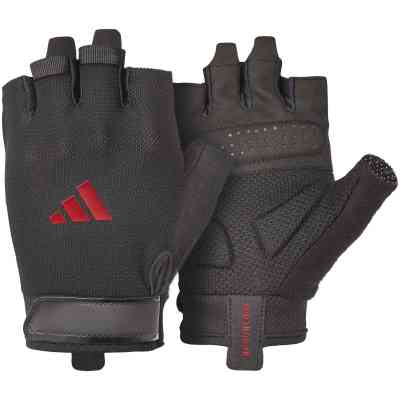 Перчатки для фитнеса Adidas Essential Training Gloves ADGB-15001RD чорний, червоний S (885652025843) Винница