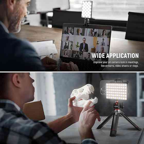 LED селфи-лампа с клипсой, аккумулятором 2000 мА·ч, светодиодный свет для телефона, ноутбука, видео фотографий Киев