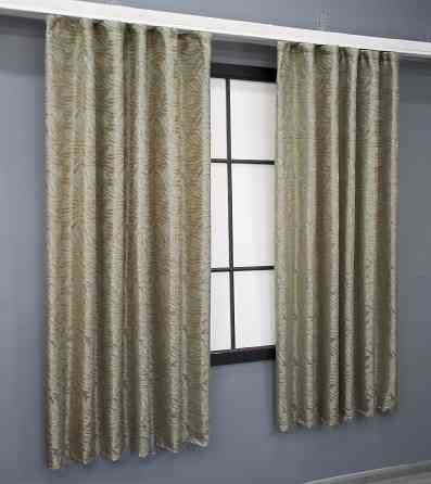 Комплект коротких штор VR-Textil Жакард Magic № 1605ш Бежевий 145х170 см 2 шт (35-0249) Киев