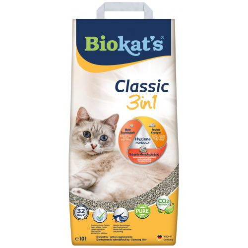 Наповнювач Biokats для котячого туалету Classic 3in1 бентонітовий 0,1–5 мм 10 л Київ - фото 3