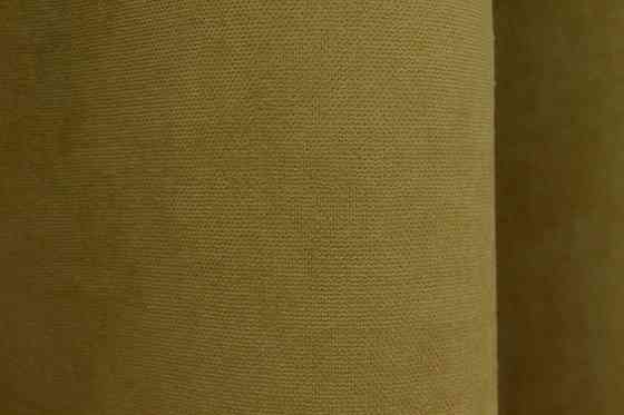 Шторная ткань микровелюр Petek цвет горчичный 1514ш Киев