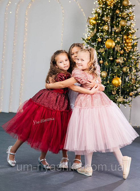 Святкова пишна пудрова сукня для дівчинки з глітером Кривий Ріг - фото 9