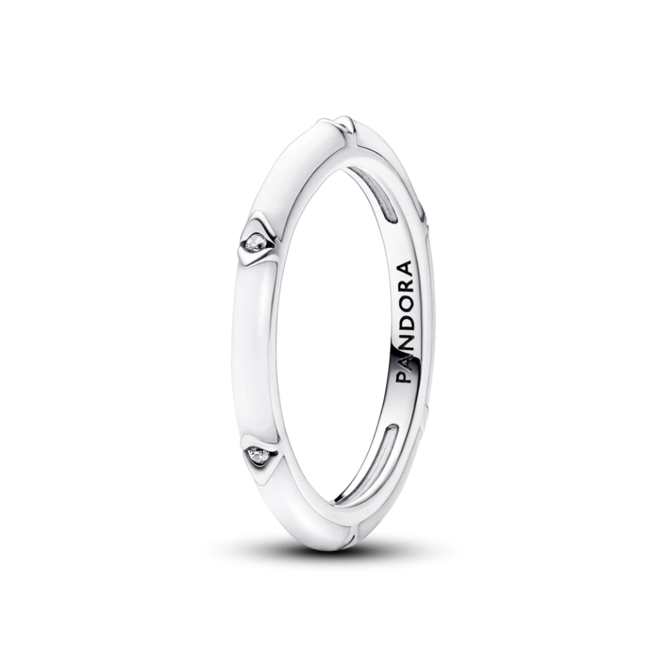 Срібна каблучка Pandora Me Біла емаль та камінці 193089C01 MasterSem Київ - фото 1