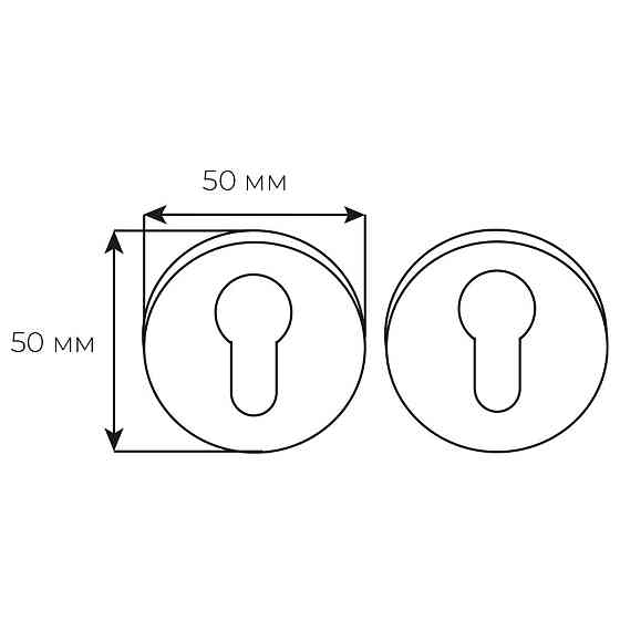 Дверна накладка під ключ Fimet 208 F NO матовий чорний Київ