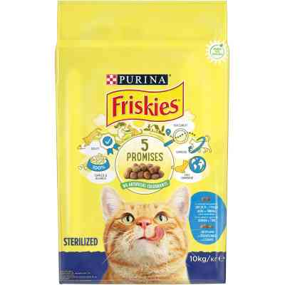 Сухой корм для кошек Purina Friskies Sterile с лососем и овощами 10 кг (7613033205064) Винница