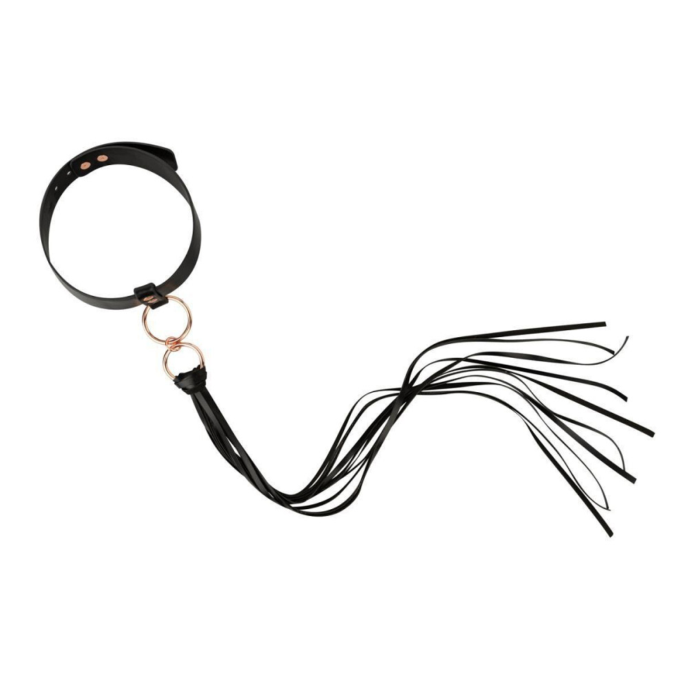 Ошейник с флоггером Rosy Gold - Collar with Flogger - Black Sex Aura Киев - изображение 3