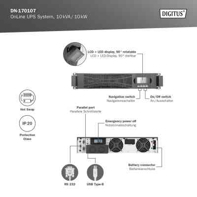 Источник бесперебойного питания Digitus 10000VA DN-170107 (DN-170107) Винница