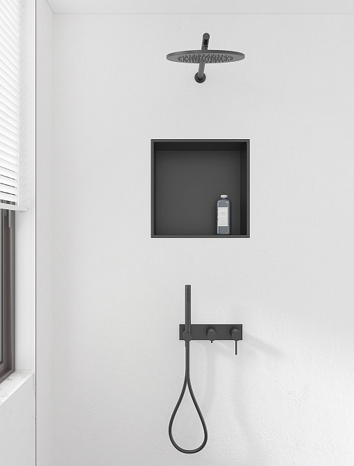 Полка-подвесная ниша для ванной Mixxus Premium NICHE-0101 BLACK из нержавеющей стали SUS304 Харьков - изображение 4