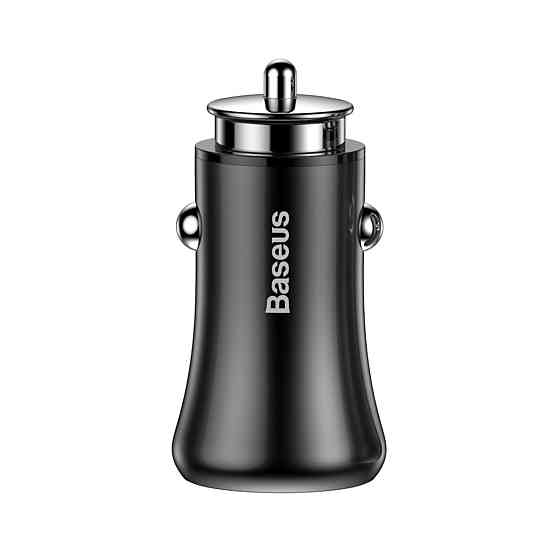 Автомобільний зарядний пристрій Baseus Gentleman 4.8A Dual-USB Black Київ
