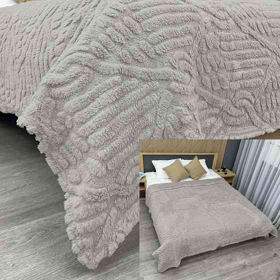 Плед 200х230 см (+-10см) "Косичка" колір сірий (87-341) Київ