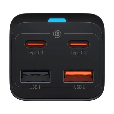 Зарядний пристрій Baseus 2xUSB-C 65W + 2xUSB GaN + cable USB-C to USB-C 100W 1.0m black (CCGP040101) Вінниця - фото 5