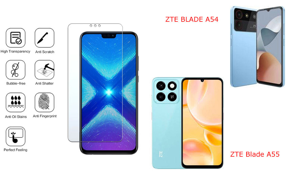 Захисне скло NeoGlass для ZTE BLADE A54, Blade A55 – надпрозоре та стійке Київ - фото 4