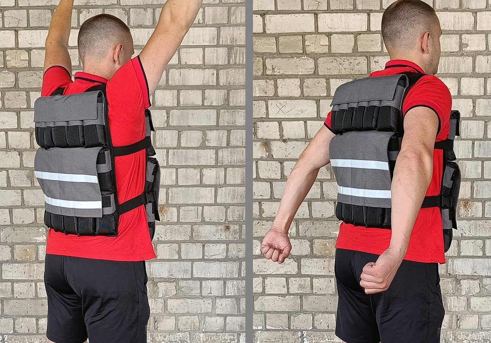 Жилет обтяжувач EasyFit Armor 18 кг набірний з кроком 0,5 кг Коломия - фото 3