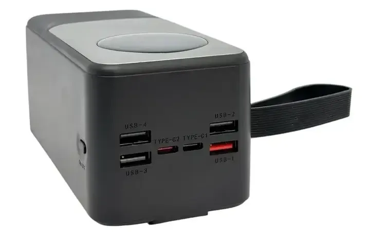 Зовнішній акумулятор Power Bank KP KPG-502X 50000 мАг 22.5W QC3.0, 4USB+2Type-C, кабелі Одеса - фото 4