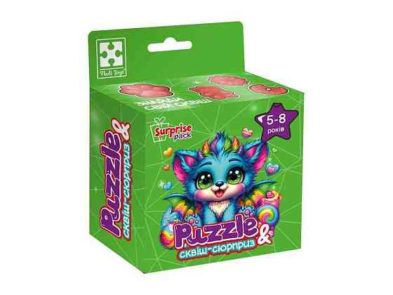 Пазлы с сюрпризом Бирюзовый дракончик VT8030-04 ТМ VLADI TOYS Киев