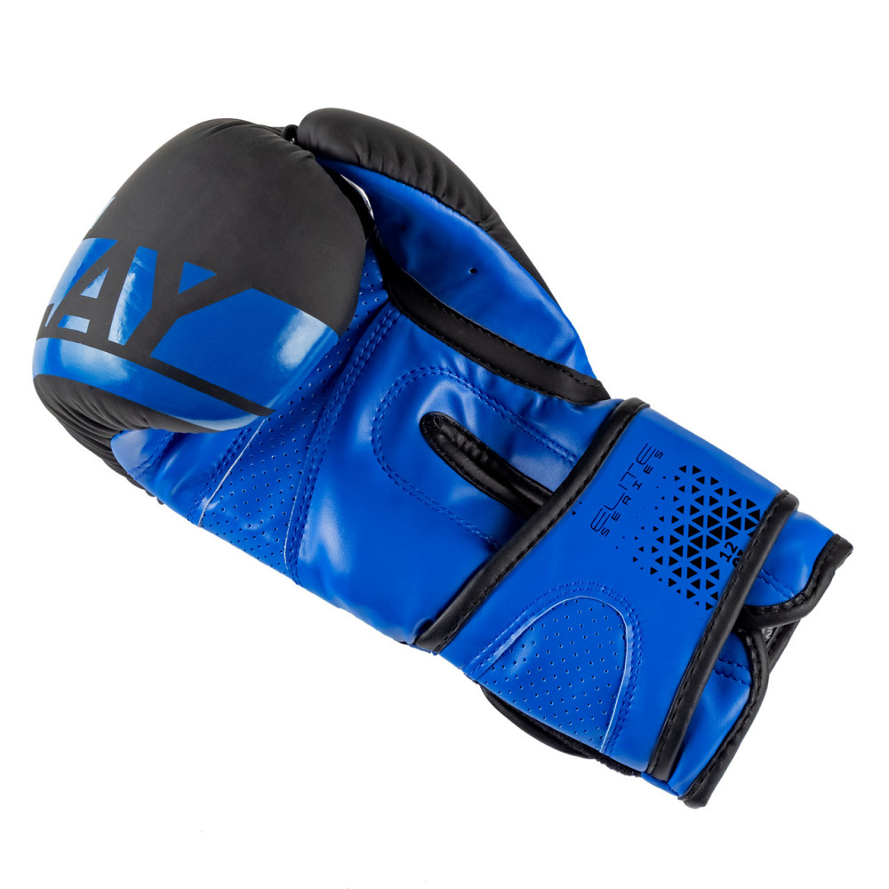 Боксерські рукавиці PowerPlay 3086 Matt Challenger Чорно-Сині 14 унцій Каменское - изображение 15