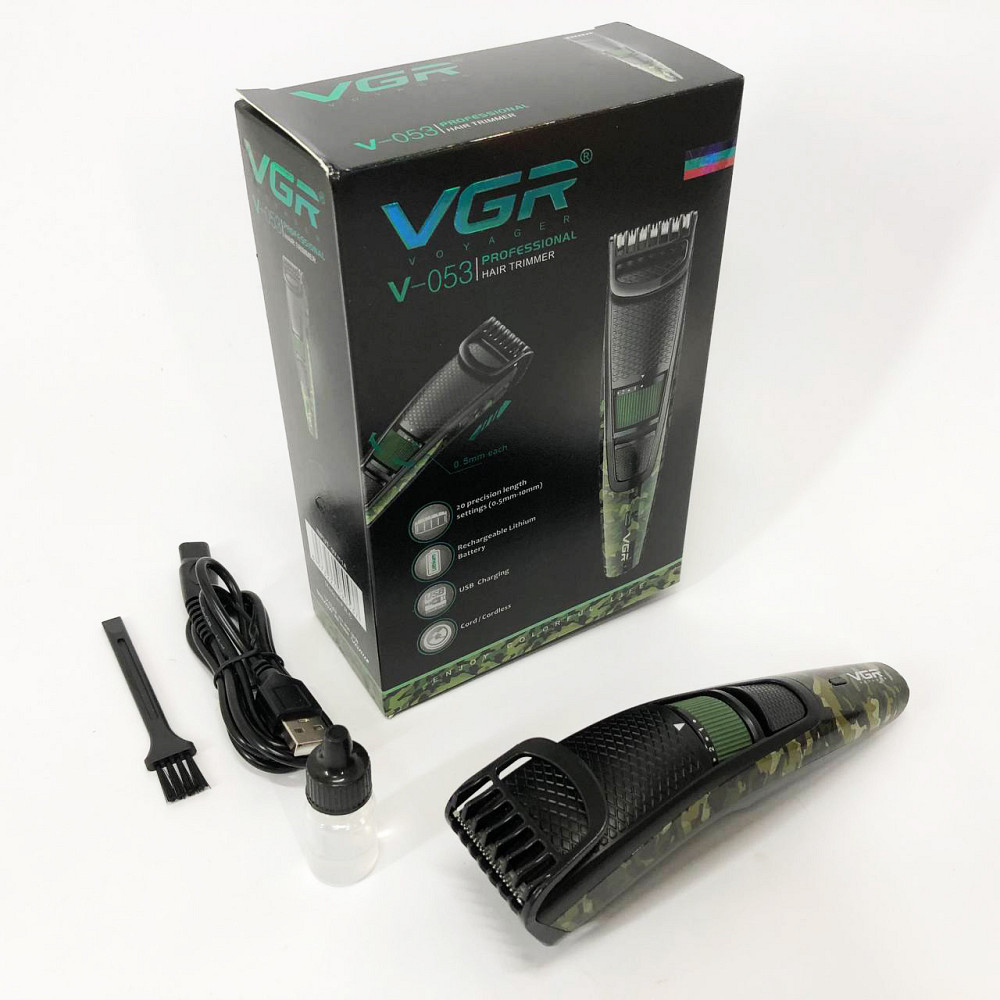 Машинка для стрижки на акумуляторі VGR-053, Універсальний тример для стрижки та гоління DA-65 Івано-Франківськ - фото 8