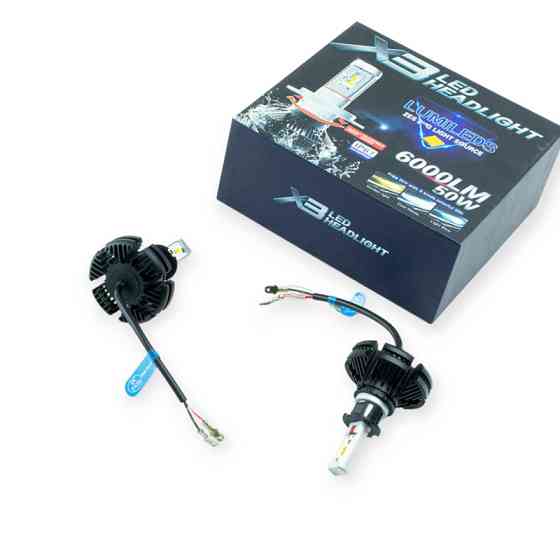 Автолампа H3 12V-24V X3 6000K 6000L 50W радиатор Optimal-L LED Мукачево