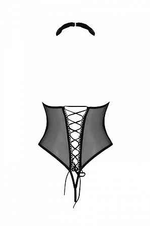 Эротическое боди Passion TRISHA BODY, L/XL, black, с открытыми чашками Sex Aura Киев