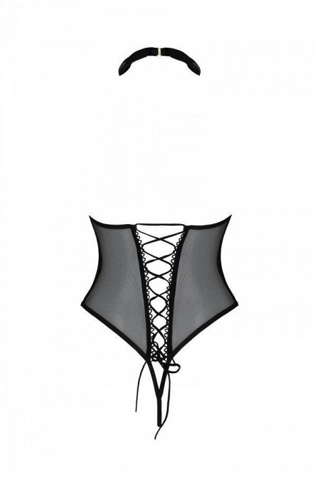 Эротическое боди Passion TRISHA BODY, L/XL, black, с открытыми чашками Sex Aura Киев - изображение 4