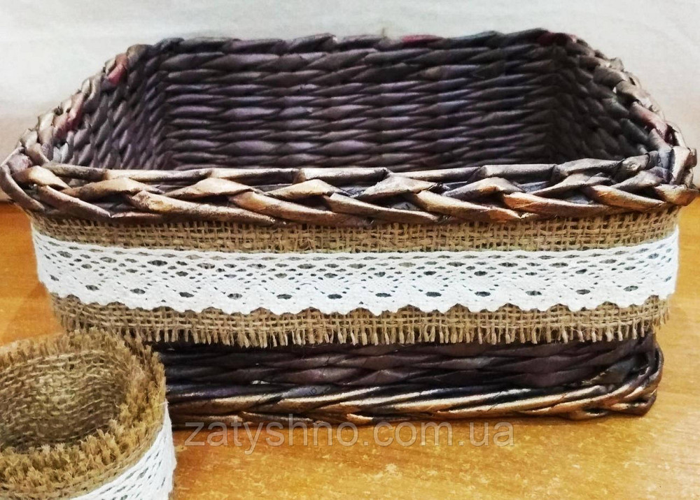Кошик із лози лоток на подарунки Київ - фото 2
