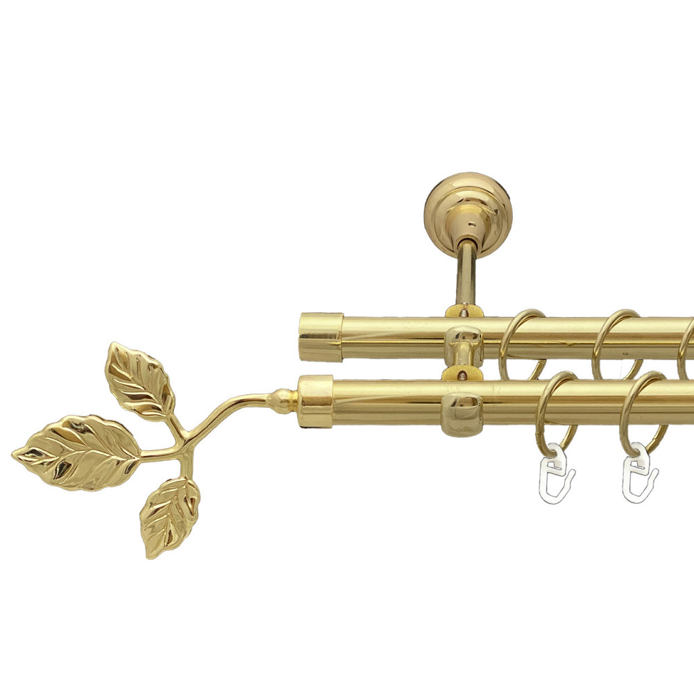 Карниз Orvit Тоскана металевий дворядний відкритий Золото 19\19 мм 160 см (00-00013158) Львов - изображение 1