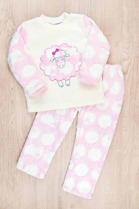 Піжама дитяча "Овечка", рожева, зріст 110, 122, топ Крохатушка одяг Київ - фото 2