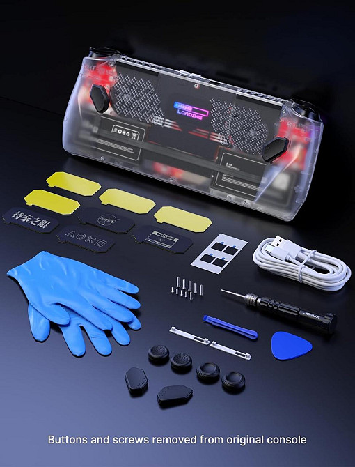 Прозрачная задняя панель JSAUX RGB для ASUS ROG Ally (2023), Clear Edition PC0110, аксессуары для корпуса сменный чехол Киев - изображение 2