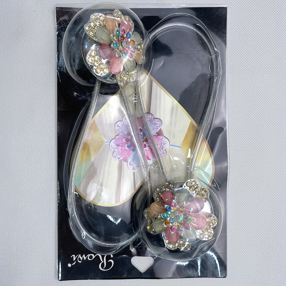 Магніти для штор та гардин "Flowers" набір 2 шт Різнокольоровий (81-239) Київ - фото 8